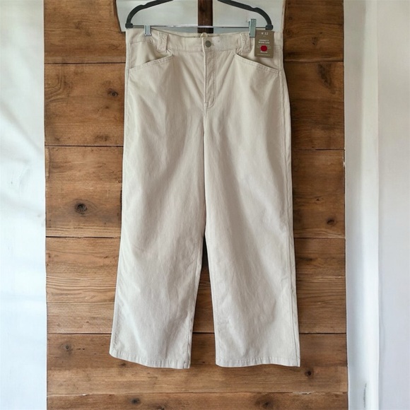 Madewell Emmett 2.0 Corduroy Wide Leg Pants High Rise Cream 32 NWT - Picture 6 of 16